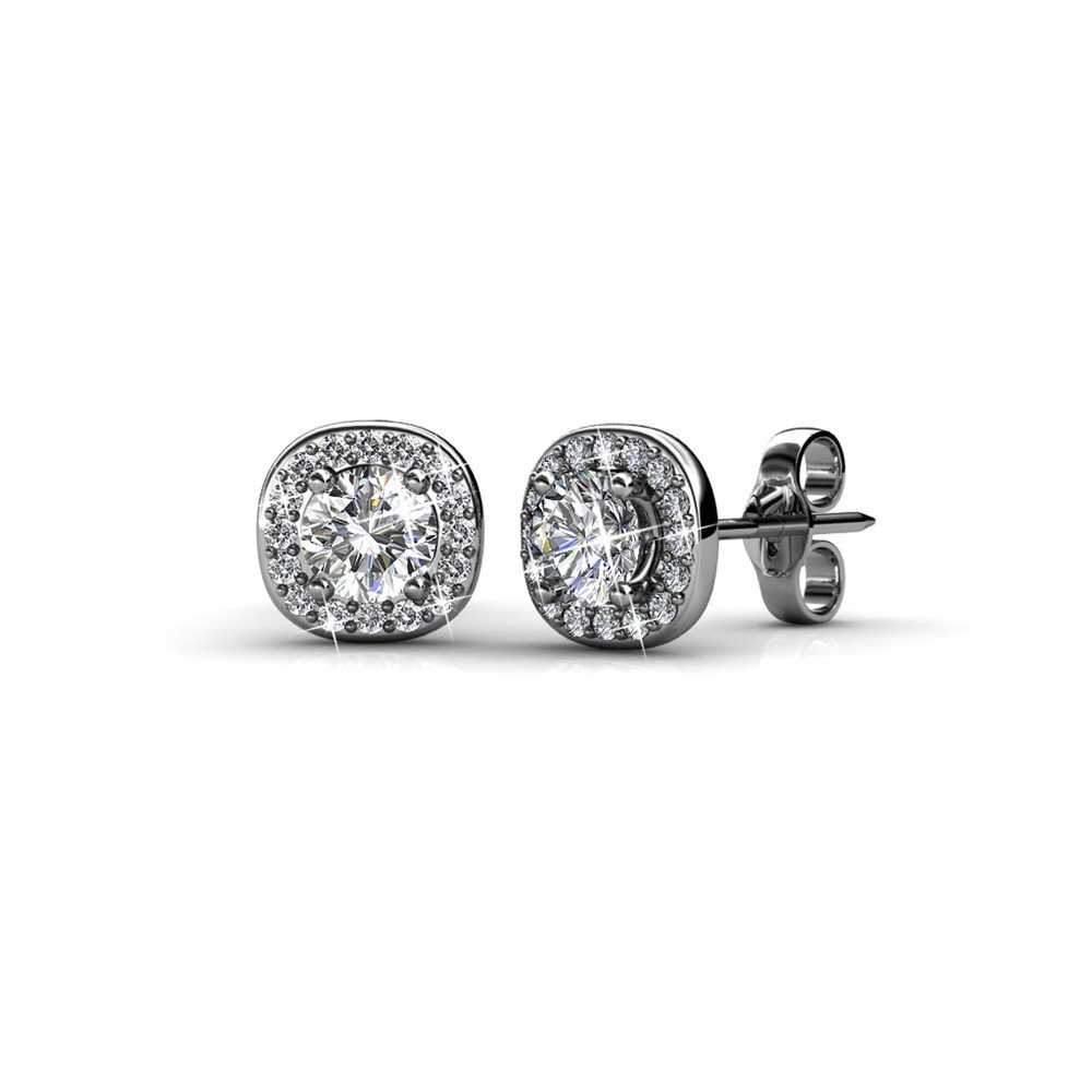 Boucles d'oreilles Cushy - Argenté et Cristal