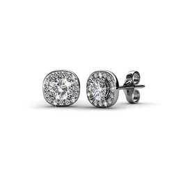 Boucles d'oreilles Cushy - Argenté et Cristal