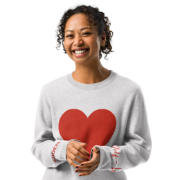 Heart - Pull col rond tricoté BLEACH