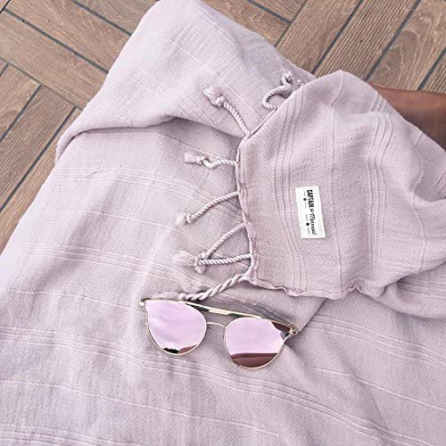 Stonewashed Beach Towel 100% Cotton Pink 160x100