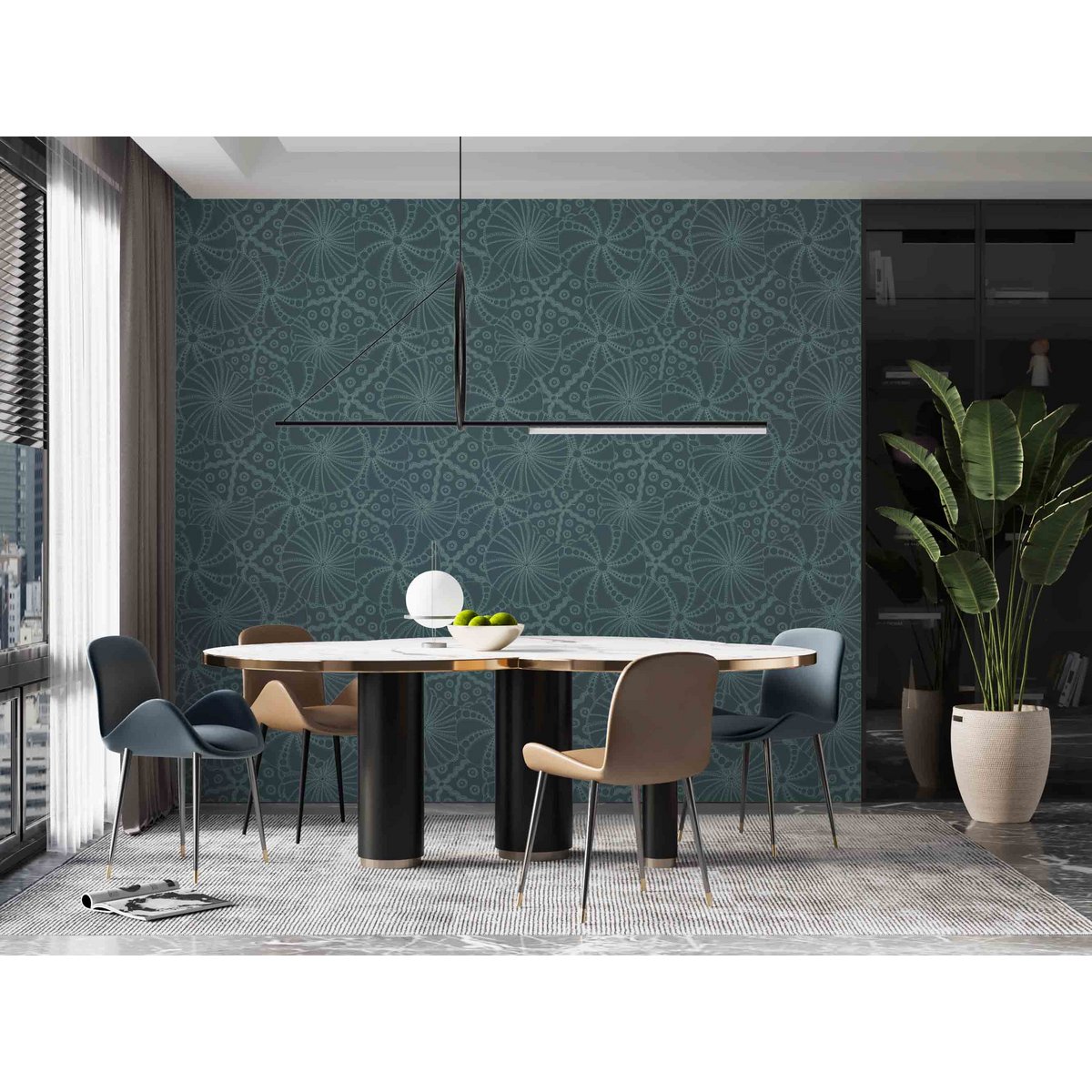 Papel pintado erizo psicodélico 10m