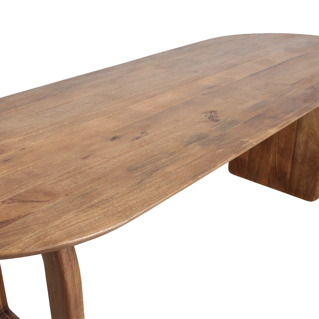 Esstisch aus Bullnose-Mangoholz, braun – Basismischung