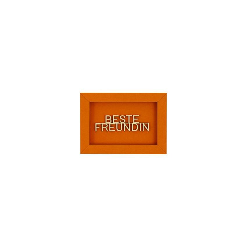 BFF - frame card wood lettering magnet