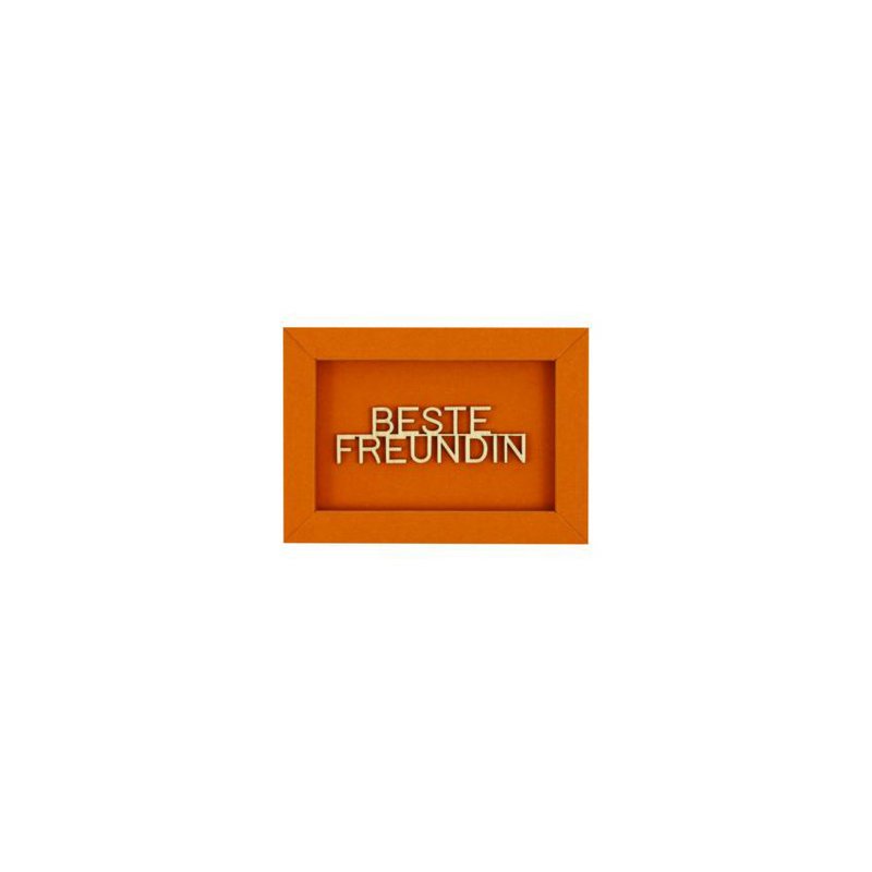 BFF - frame card wood lettering magnet