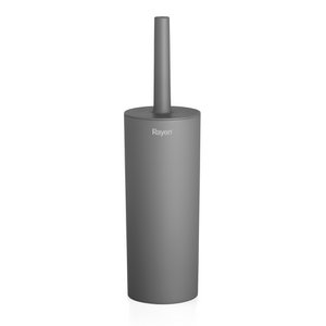 Rayén | Escobilla de baño con tapa | Limpieza eficiente | Ultrasuave | Gris |Dimensiones: 37 x 9,2 cm