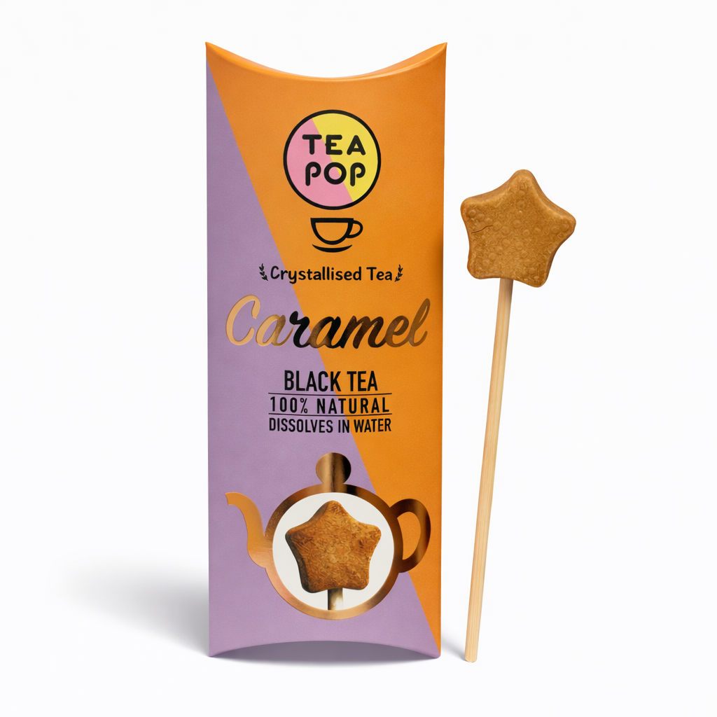 TEA-POP Tea-On-A-Stick | Caramel | 20 Sticks Display Tray