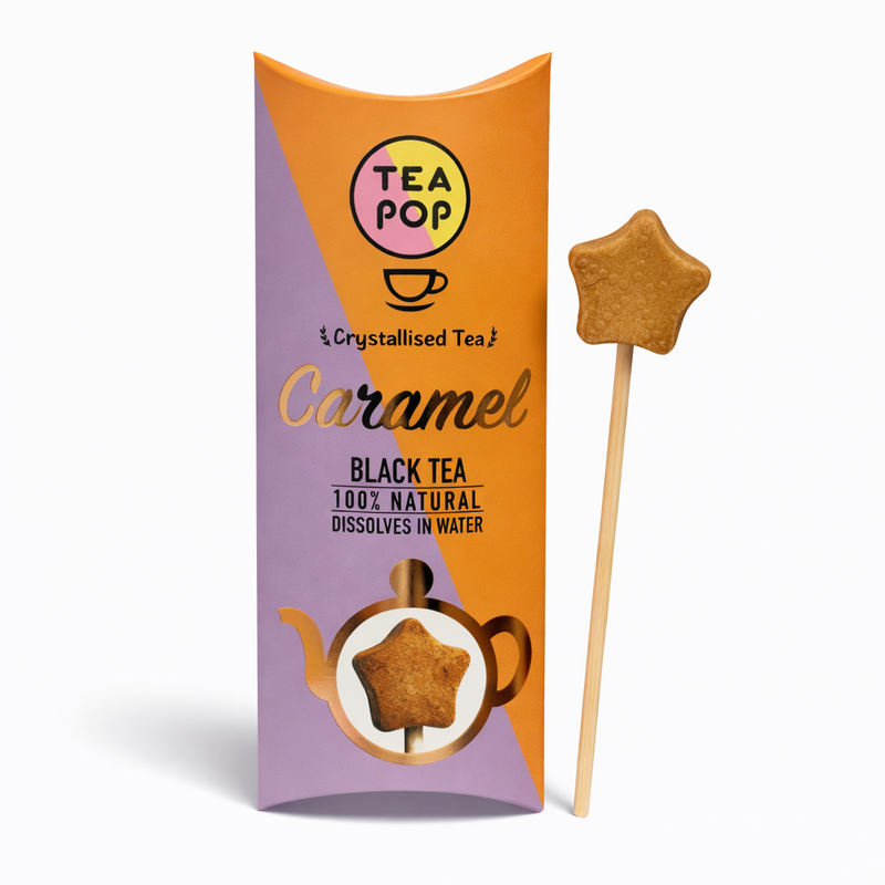 TE-POP Te-på-en-pind | Karamel | 20 Sticks Displaybakke