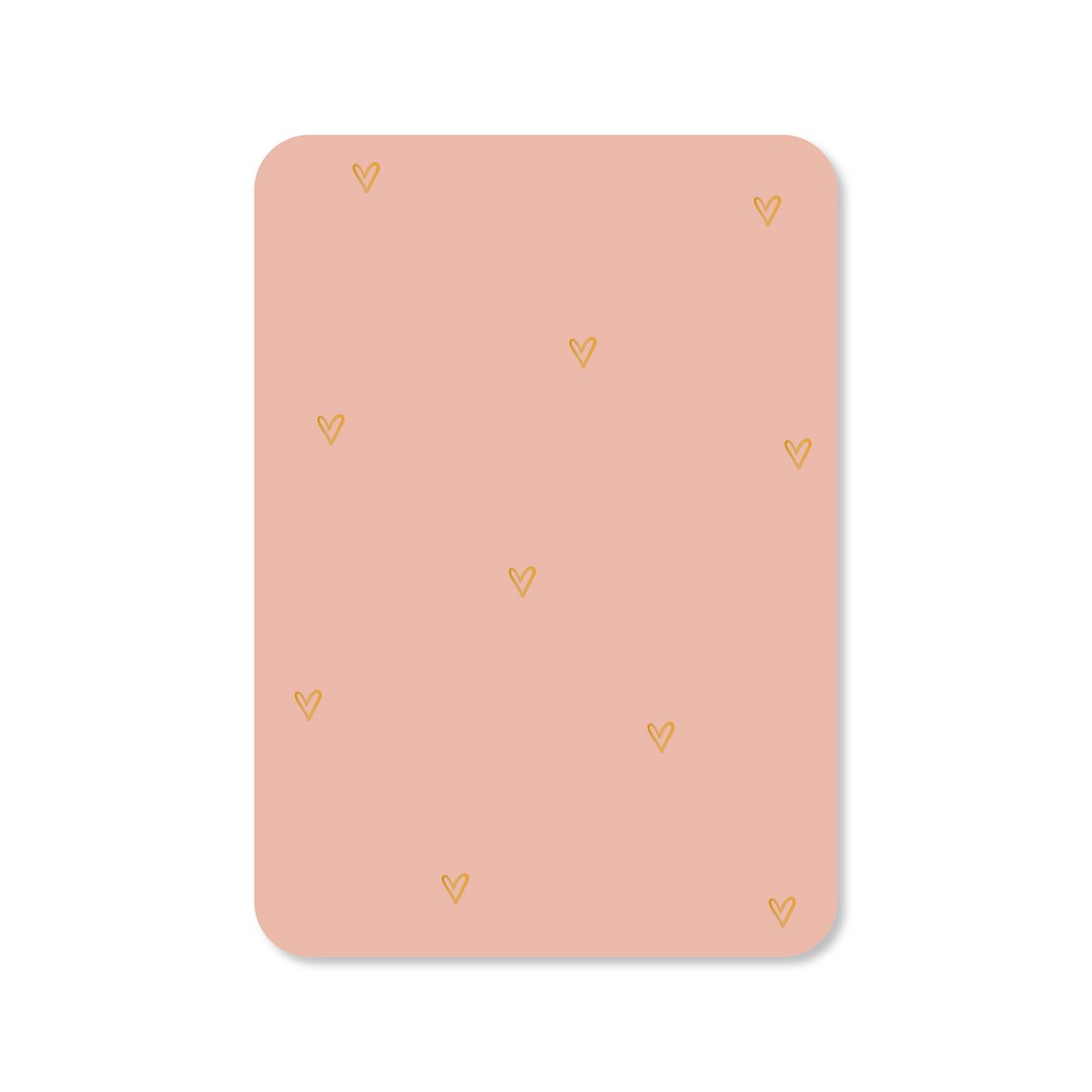 Card Hearts - Old Pink (ze złotą folią)