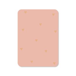 Card Hearts - Old Pink (ze złotą folią)