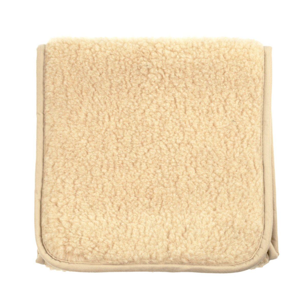 Wollen onderlegger / onderdeken ledikant – merinowol – 60x120cm - Amandel
