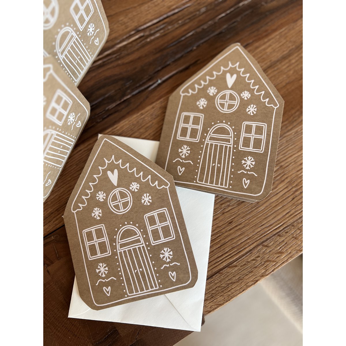 Christmas card folding card gingerbread house