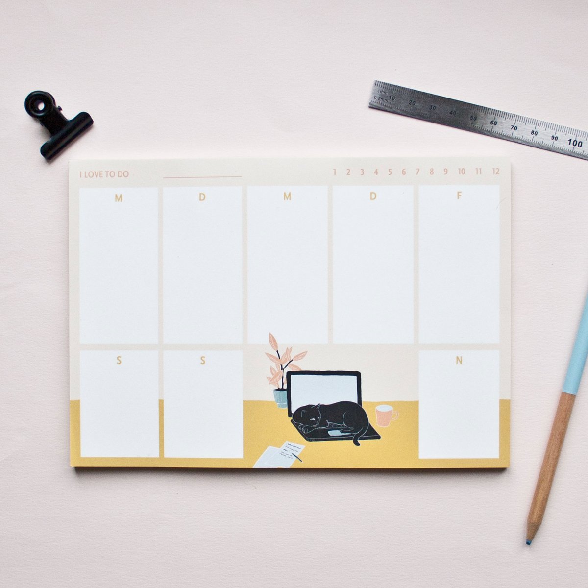 Cat weekplanner in A5-formaat