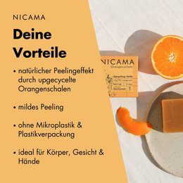 NICAMA - jabón reciclado con piel de naranja