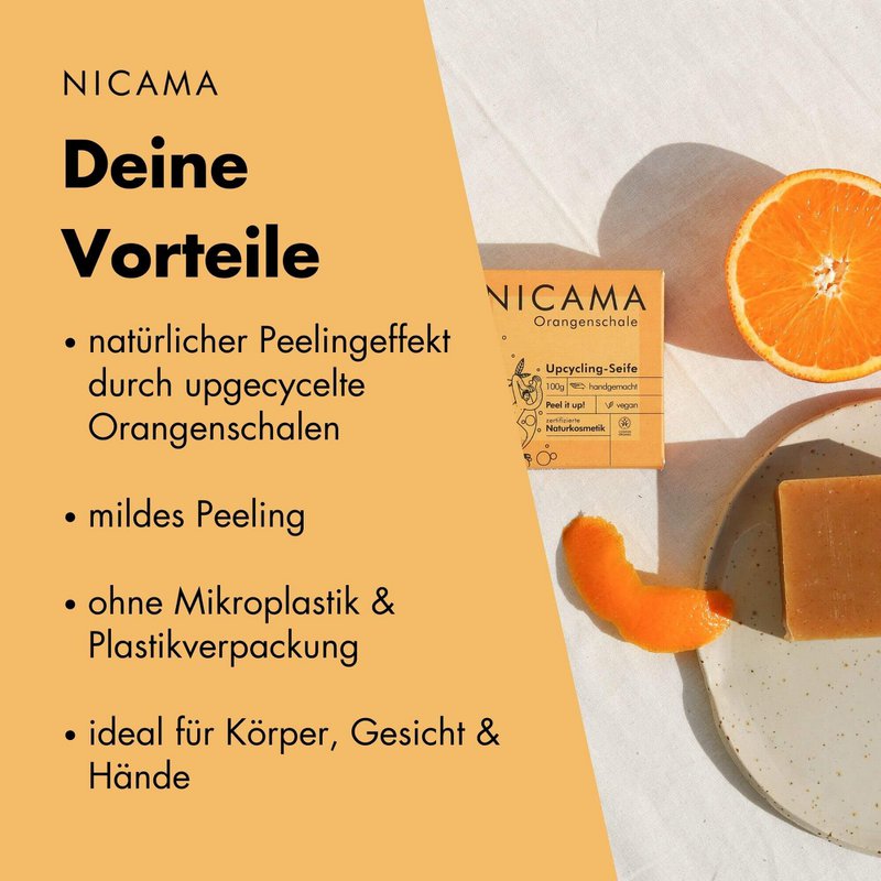 NICAMA - upcycling soap with orange peel