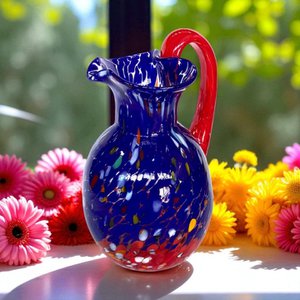 1 Veronese Caraffa in Murano Glass, gebouwd op het eiland Murano, Blow and Handmade door Masters Vetrai - Special Edition - 1000 ml.
