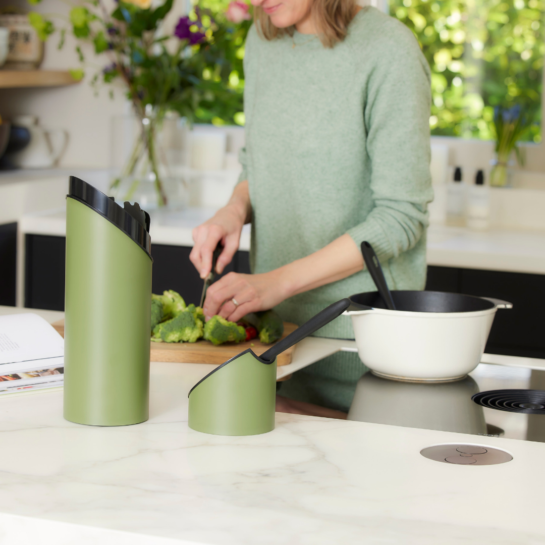 Gift set - Luxe keukengerei-set RVS en lepelhouder - Topkwaliteit siliconen spatels BPA-vrij