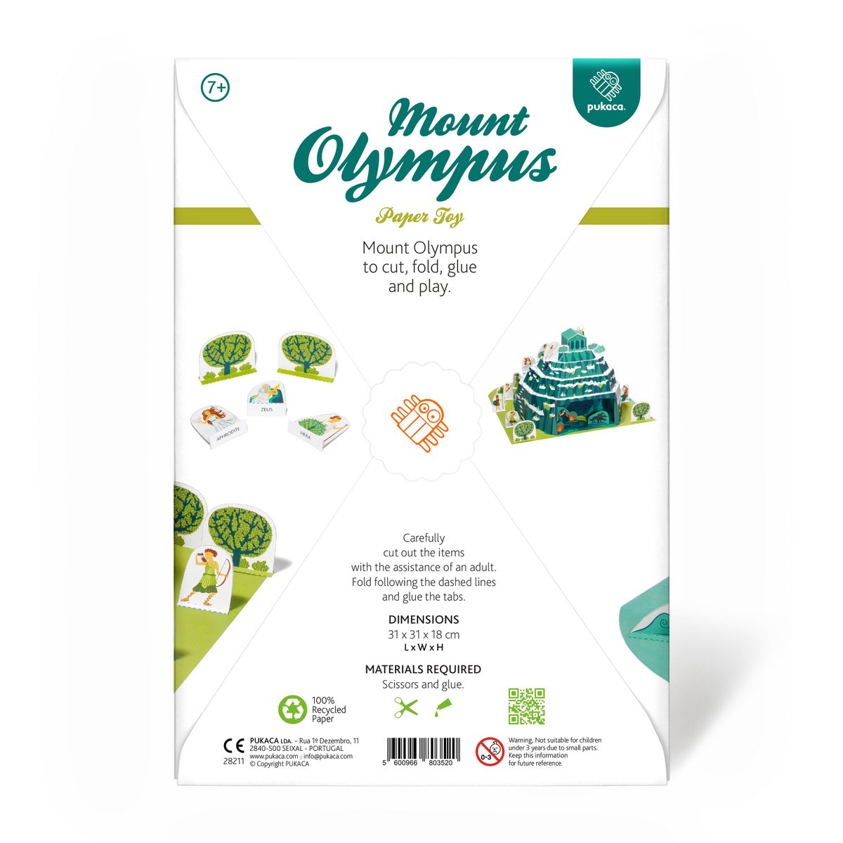 Jouet en papier Mont Olympe