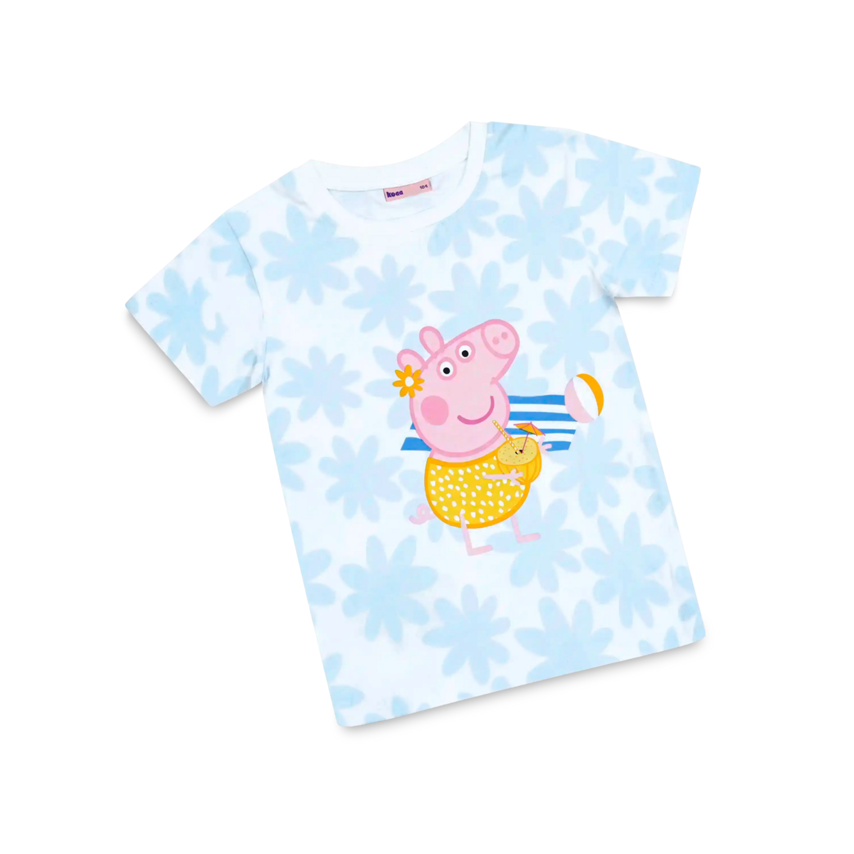 koaa – Peppa Wutz "Summer Vibes" – T-shirt hvid/blå