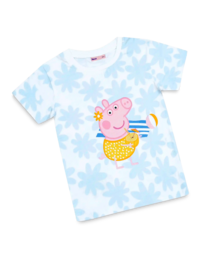 koaa – Peppa Wutz "Summer Vibes" – T-Shirt blanc/bleu