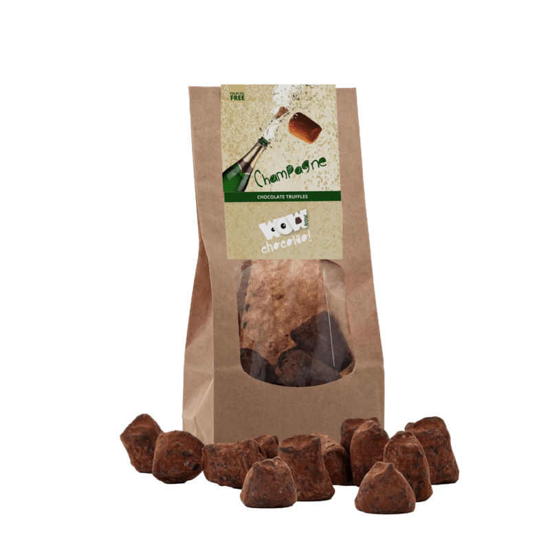 Champagne Chocolate Truffles - Biodegradable packaging 130g