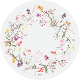 Naturgummimåtte Flower Garden cirkel
