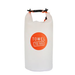 TOWEL TO GO Roll N Go Dry Bag 5L | Wasserdichte transparente Strand-Pool-Surftasche | Orange