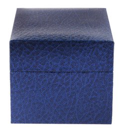 Caja plegable para relojes, cartón, azul, 7,5 cm x 9 cm x 11 cm