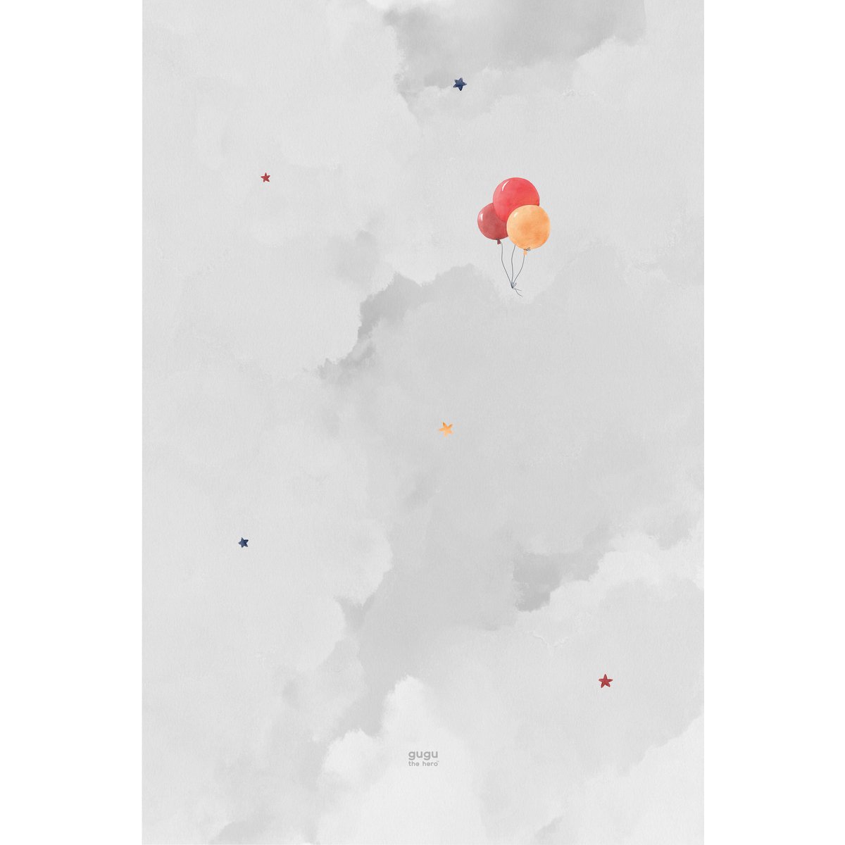 Tapis en caoutchouc naturel Prime Baloon Dream big