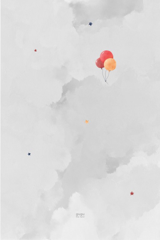 Natural rubber mat Prime Baloon Dream big