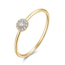 Ring Pavé II med diamanter, 18 K gult guld