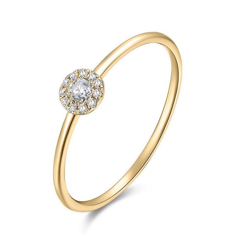 Ring Pavé II med diamanter, 18 K gult guld