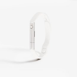 A silver and pearl self-defense bracelet designed for sports and fitness activities.