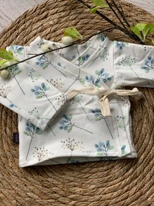 prematuur overslag shirtje "nature blue"