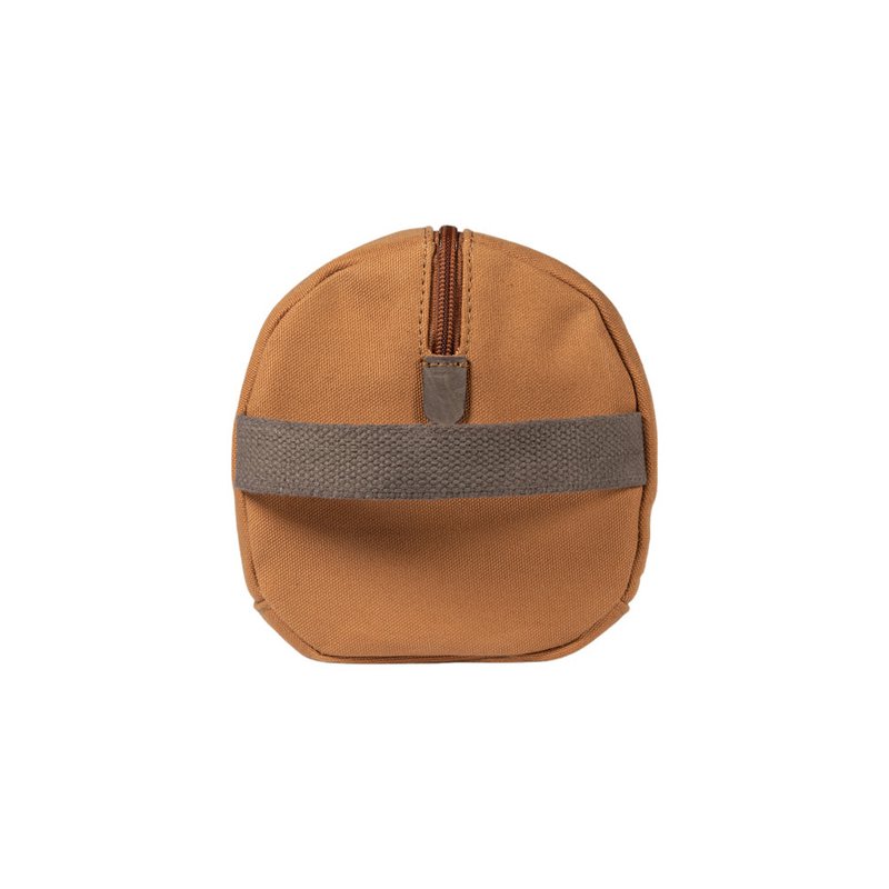 K2005UB | Beauty Case in Canvas 100% Cotton/Genuine Full Grain Leather, Naked. Leather colour. Side handle. Zipper closure. Dimensions: 25 x 15 x 17 cm. Packaging: TNT bag