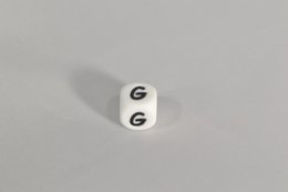 Silikone perle bogstavet G