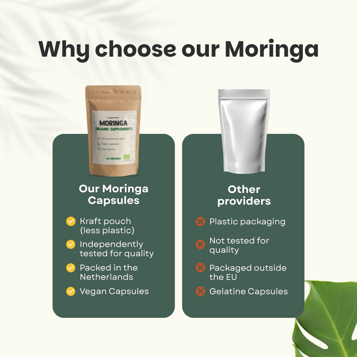 Kapsułki Moringa - 180 kapsułek Valuepack