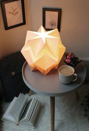 Origami Table Lamp in EcoWood and Paper - size S