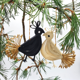 ANNA NERA Fairtrade Goldtail Bird en boîte or noir 13x12cm 900-021