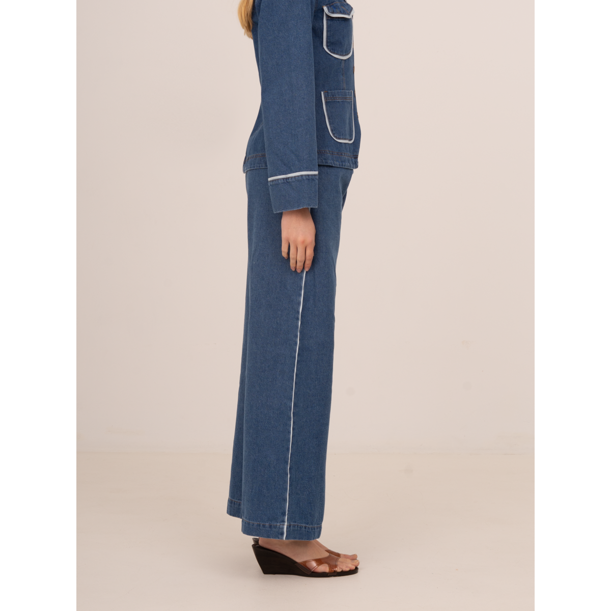 Flash Denim Wide Leg Pants