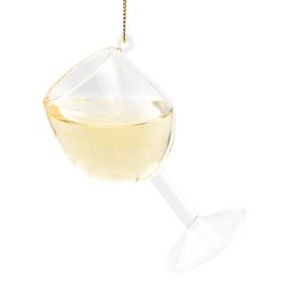 Christmas bauble white wine