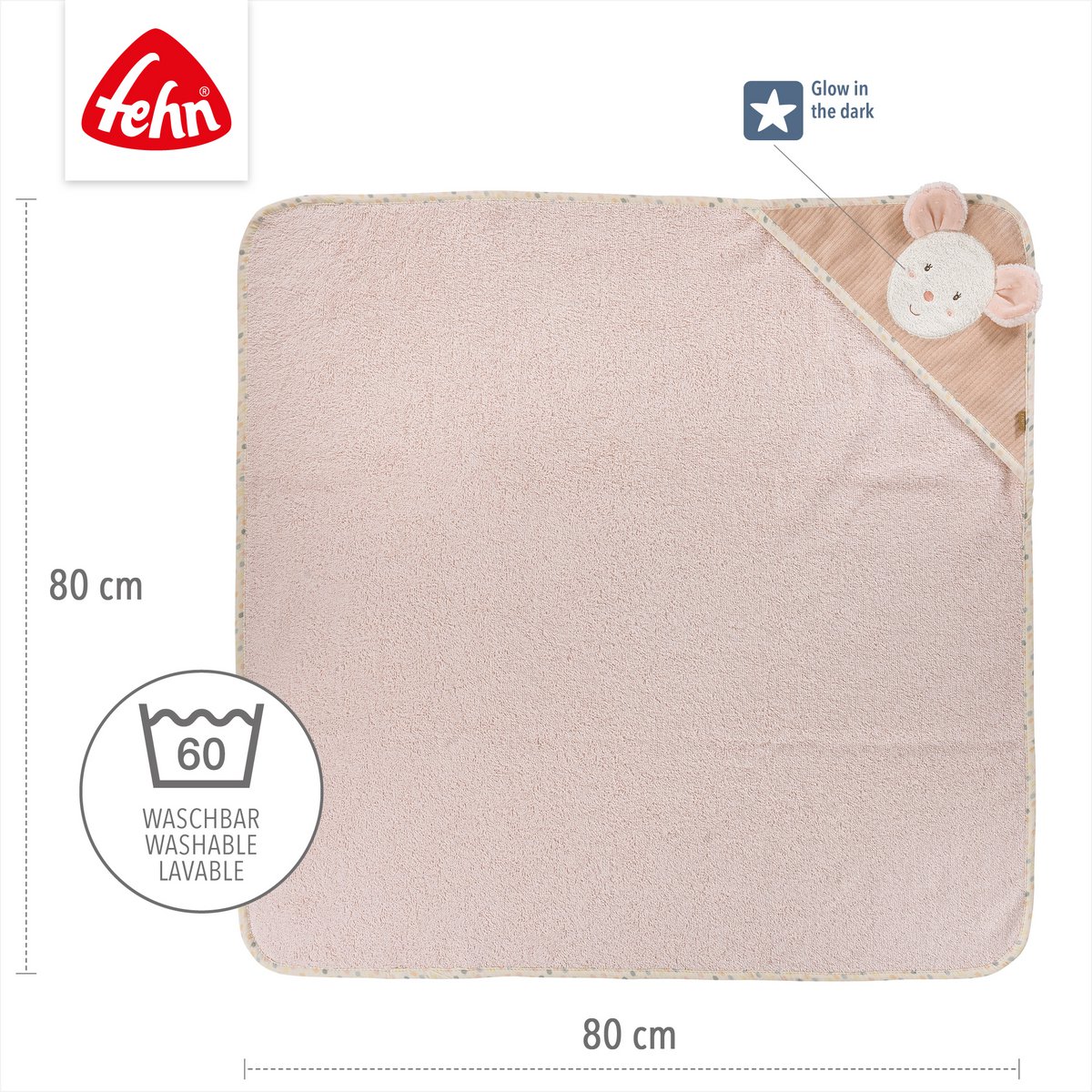 Badhanddoek muis met capuchon