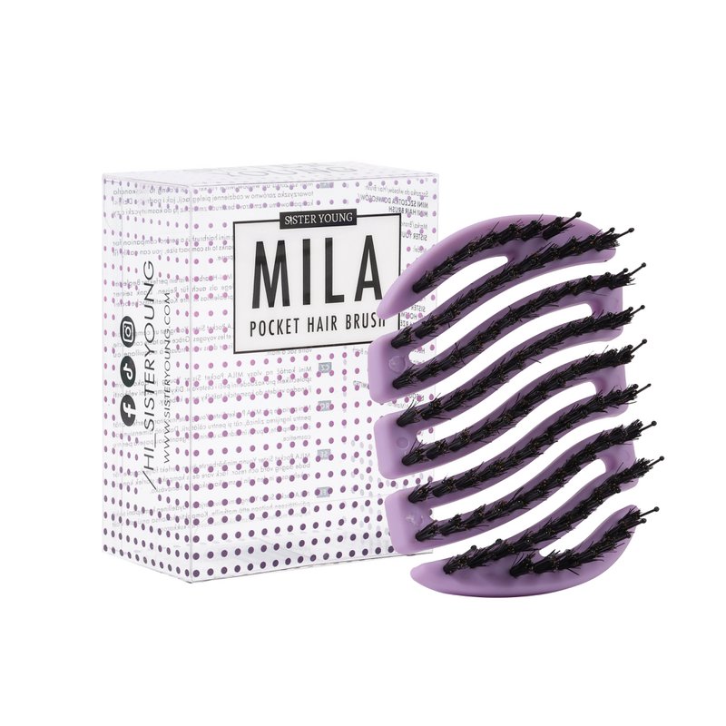 Sister Young l MILA - mini cepillo con cerdas naturales de jabalí y púas de nailon