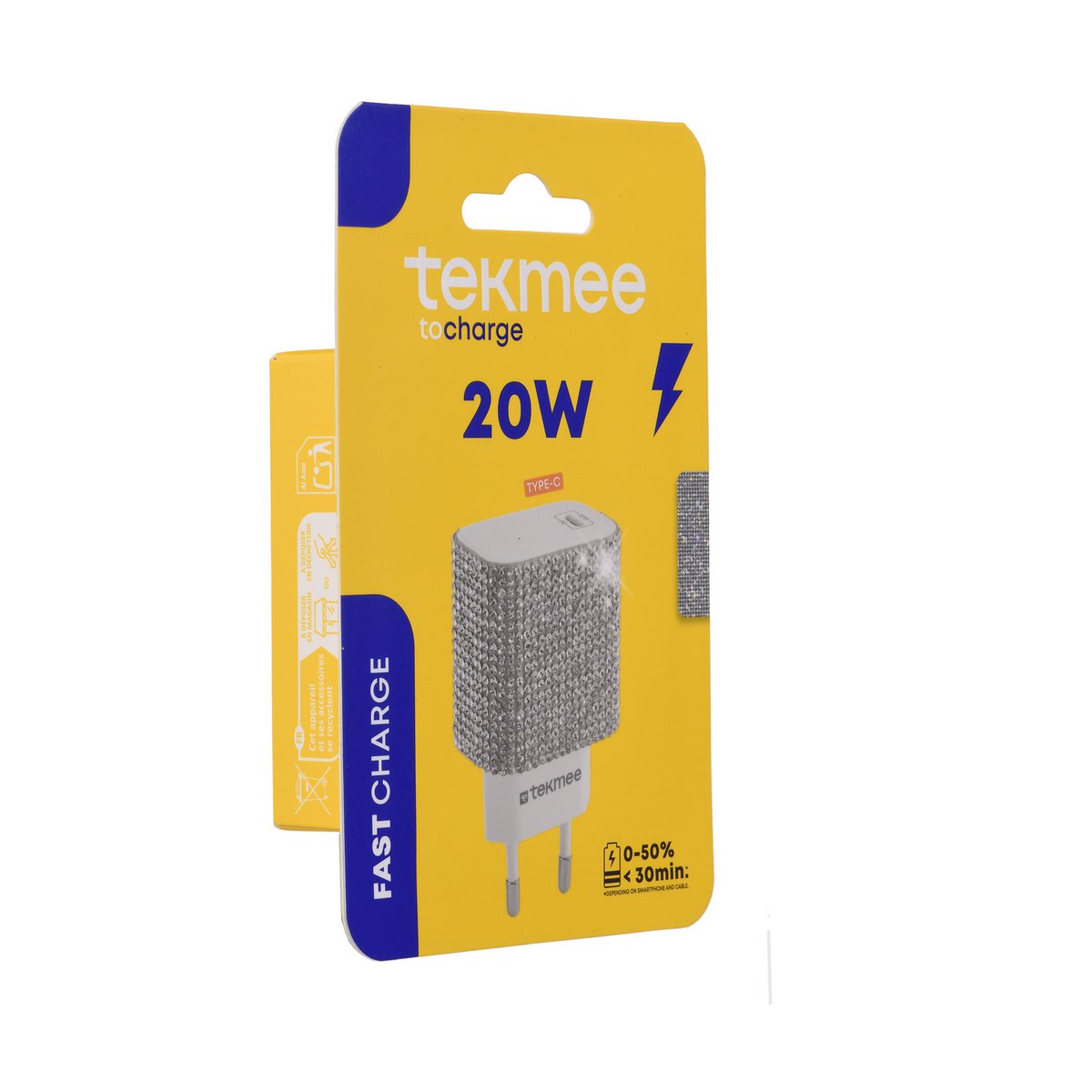 Silber -Strass -Ladegerät - 20W, schnelle Last