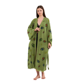 Evil Eye Bathrobe - Shawl Neck