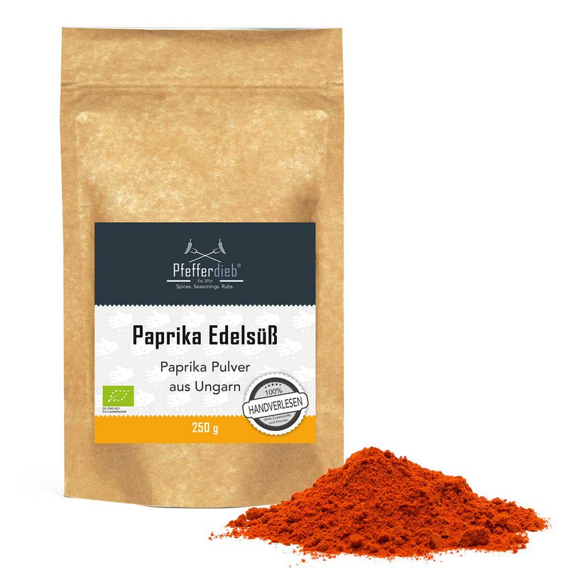 Sød paprika, stødt, ungarsk, ØKOLOGISK, 250g