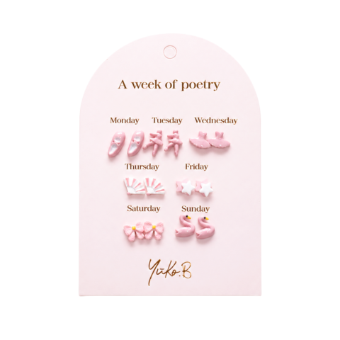 New! Earrings - A Week of Dance Poetry English Version