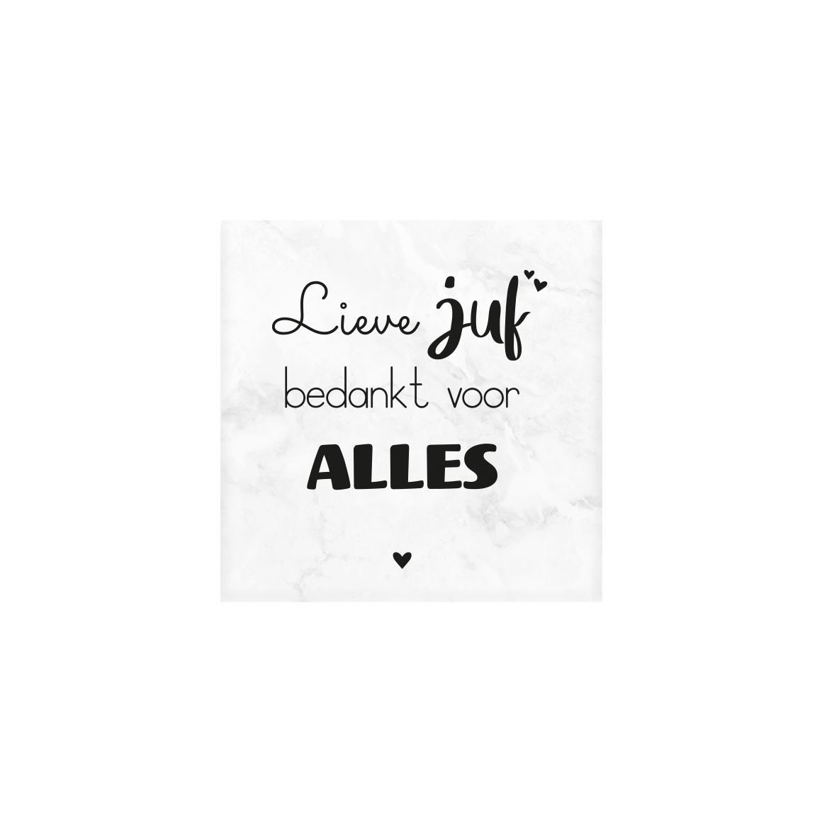 Marmeren onderzetters - Juf