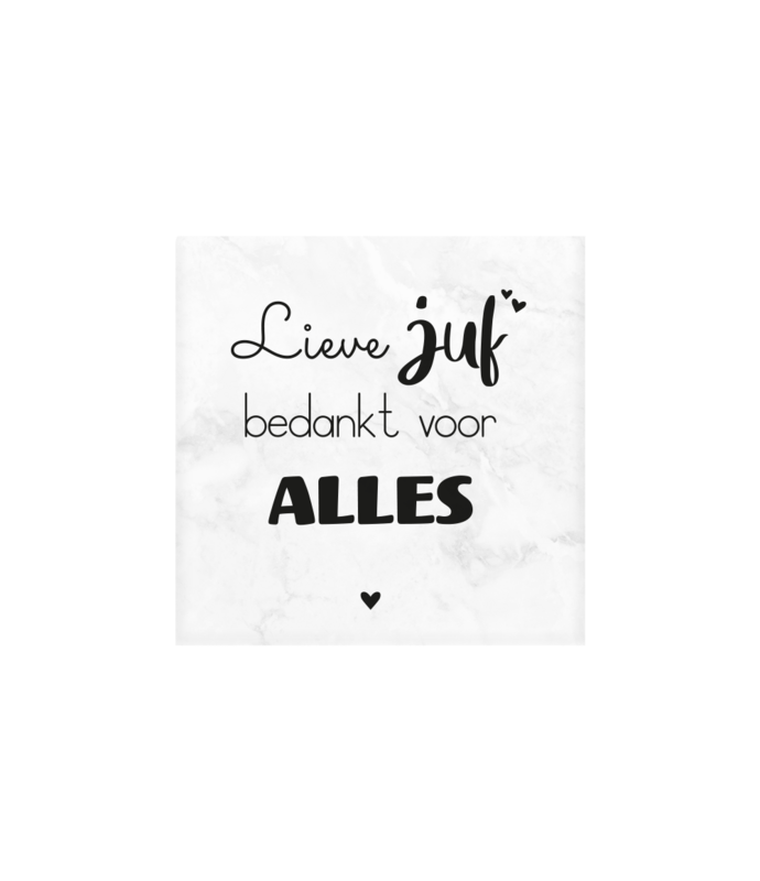 Marmeren onderzetters - Juf