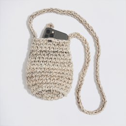 "Elise Wool + Cotton" Crochet Telefon Beige