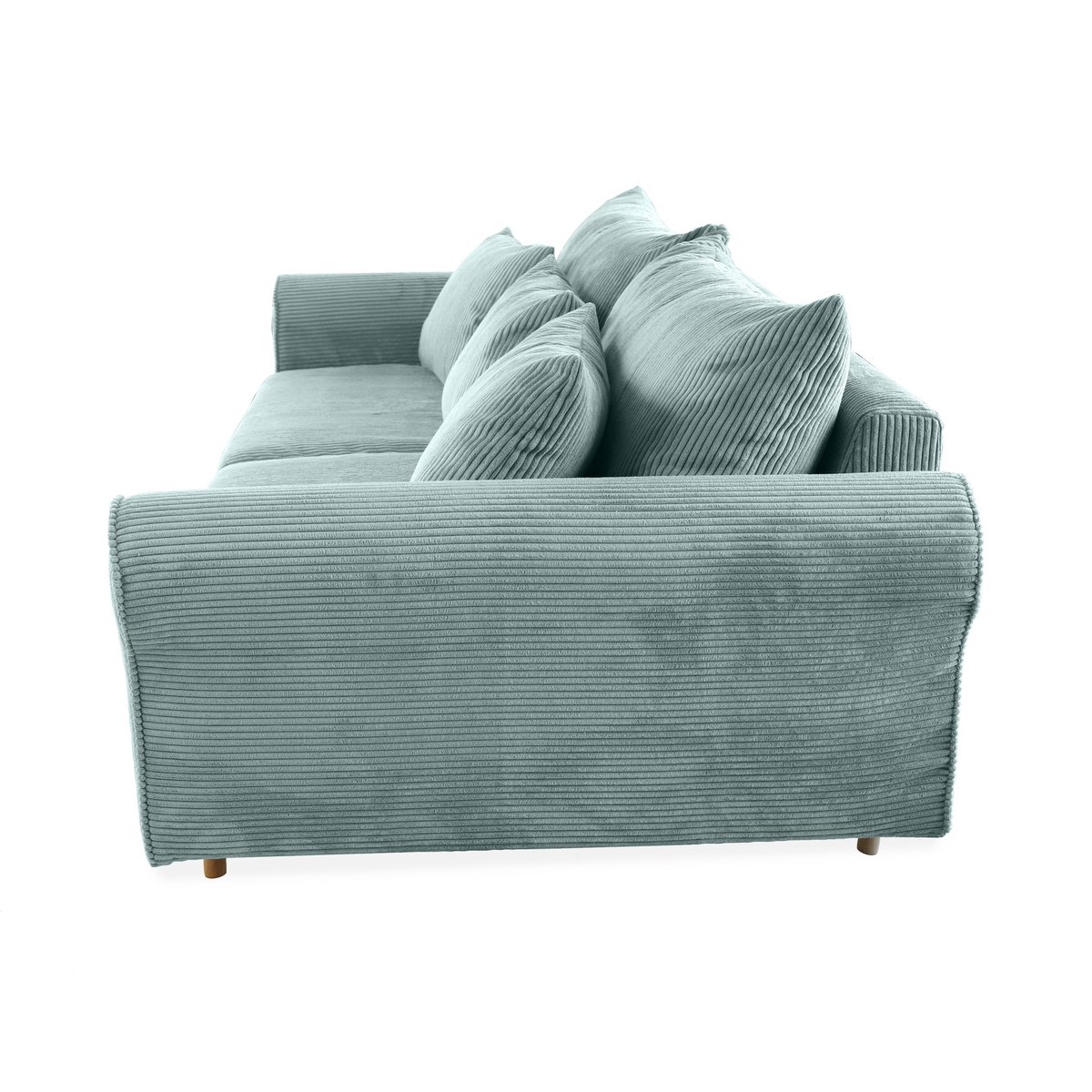 ASTRID 4-zitsbank/slaapbank Corduroy Dusty Blue afneembare en wasbare hoezen
